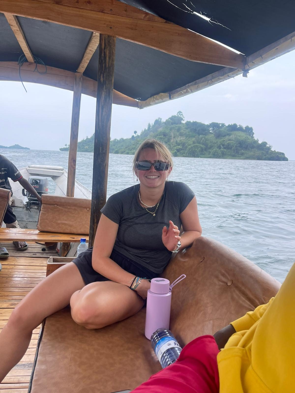 Coach Delia on Lake Kivu