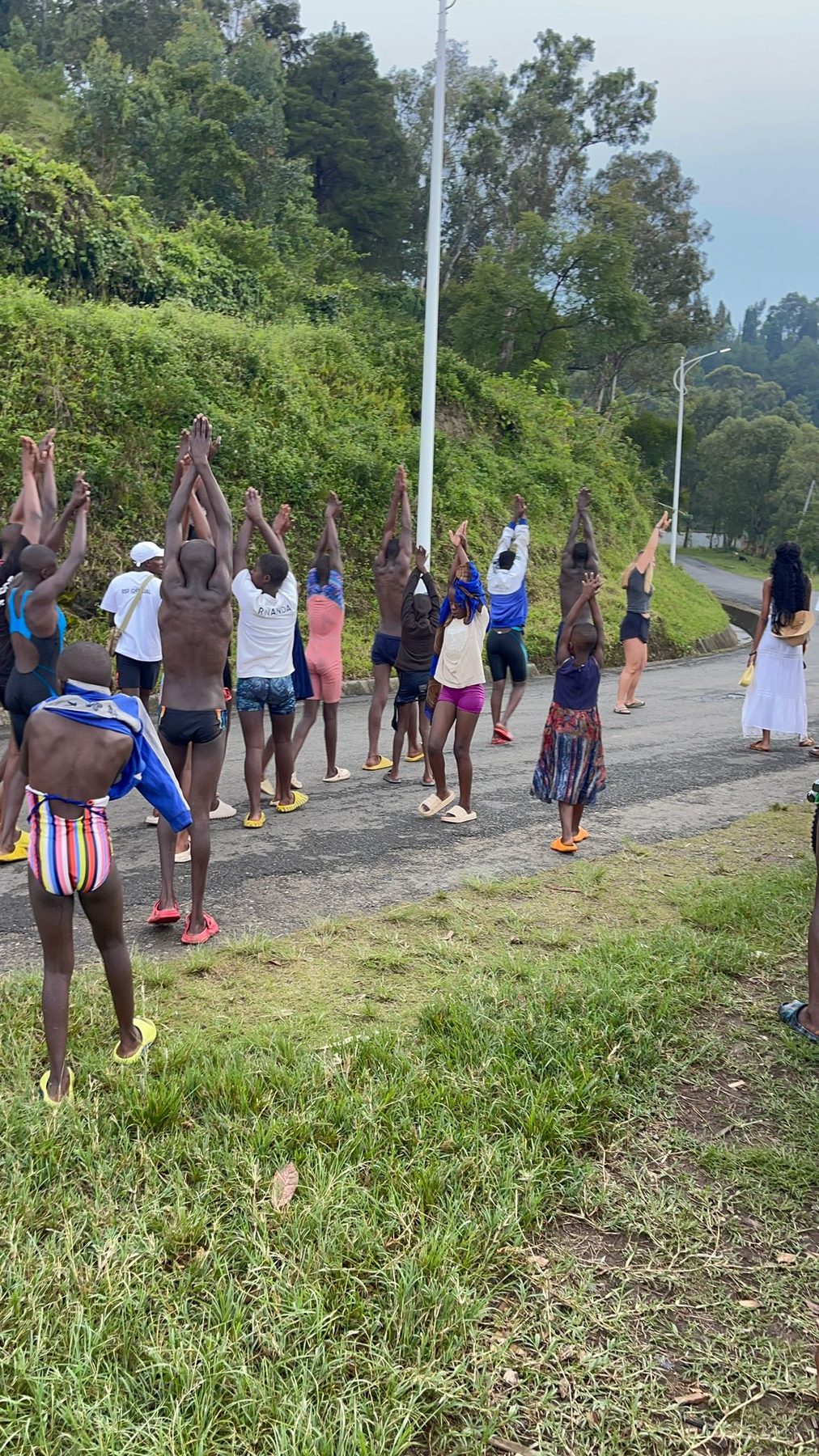 Delia Stretches Karongi Swimmers