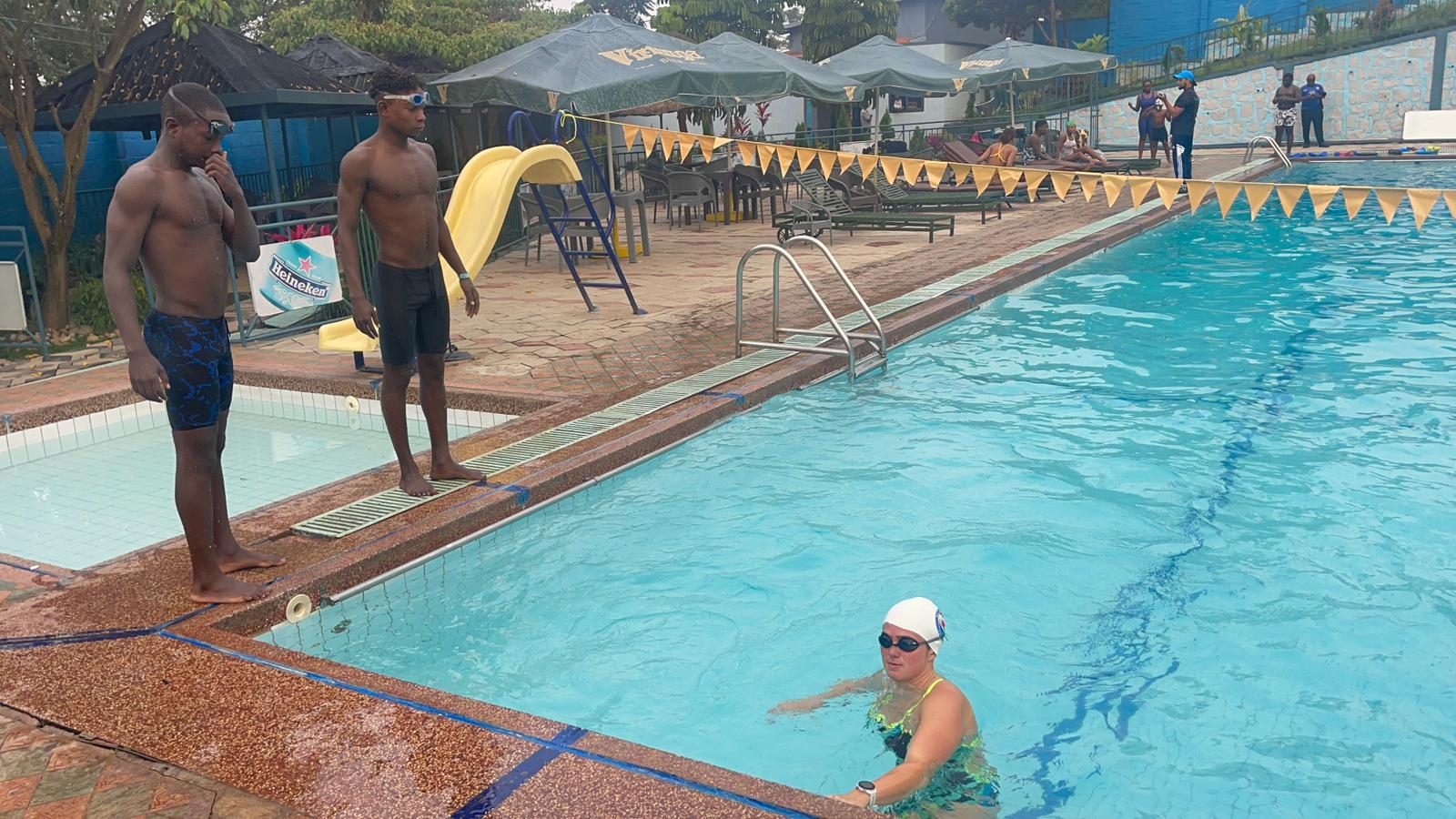 Coach Delia leads training